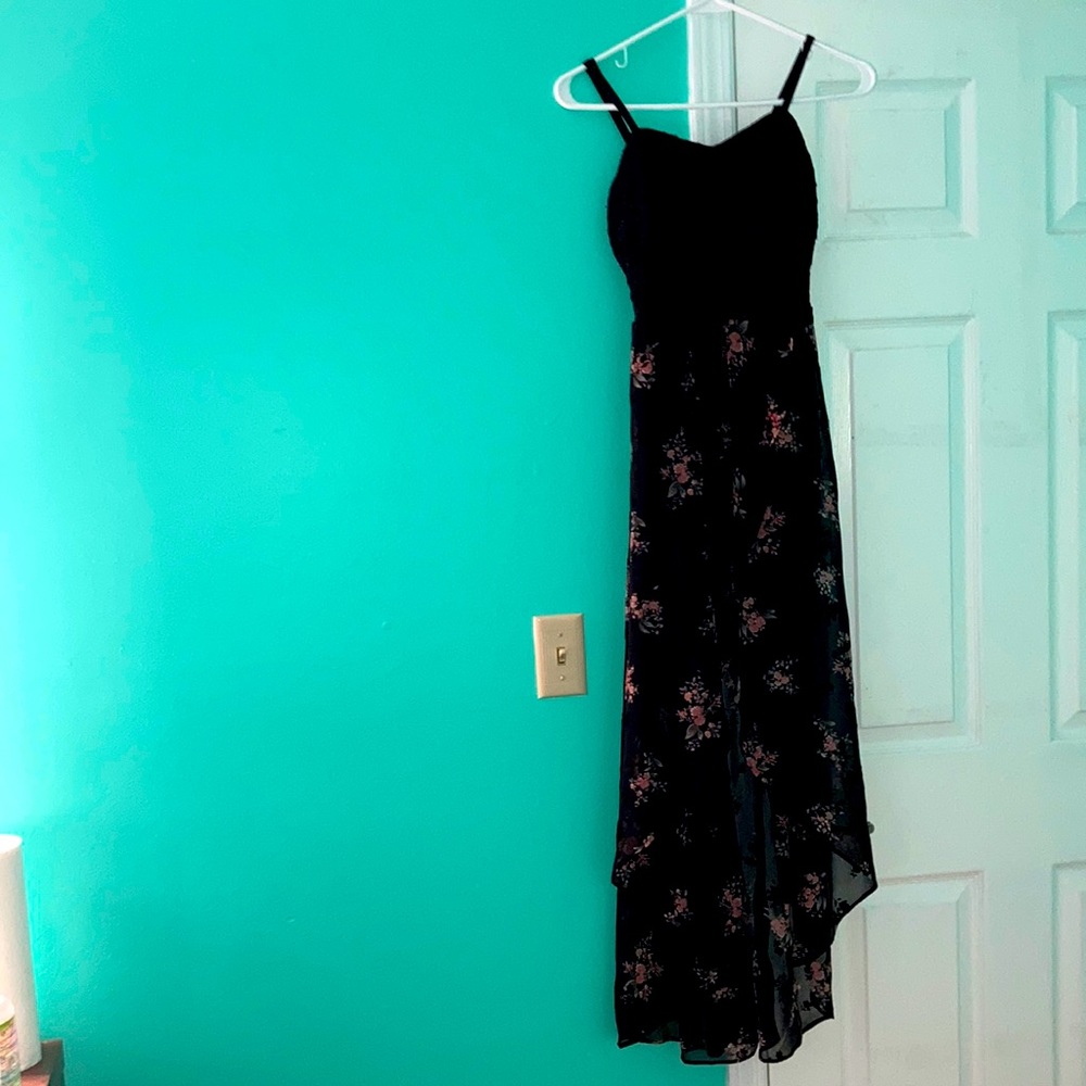 Black floral dress